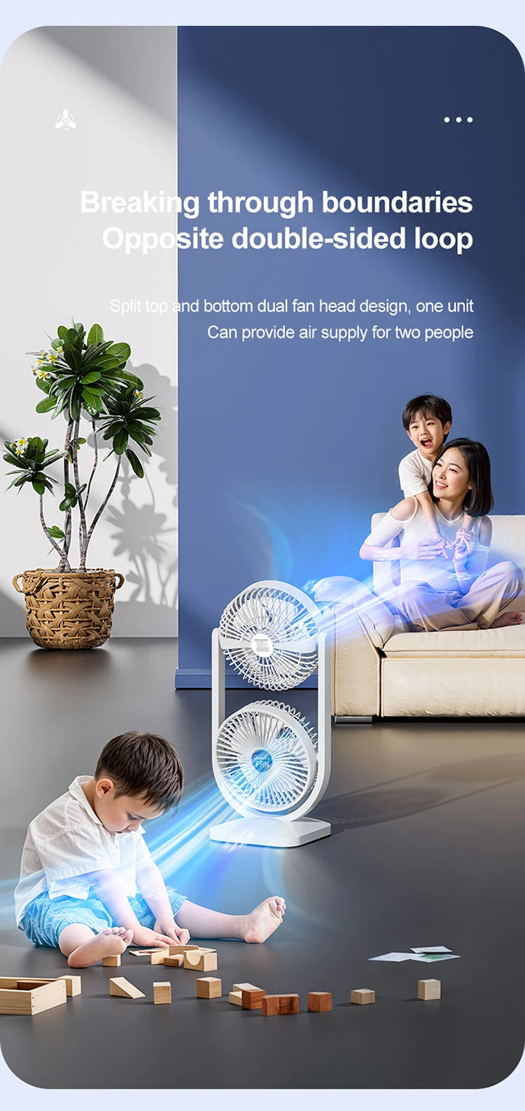 USB Charging Desktop Fan Portable Rotatable Desktop Electric Fan Suitable For Outdoor Picnic Student Dormitory Office Home Use Beauty World Shop