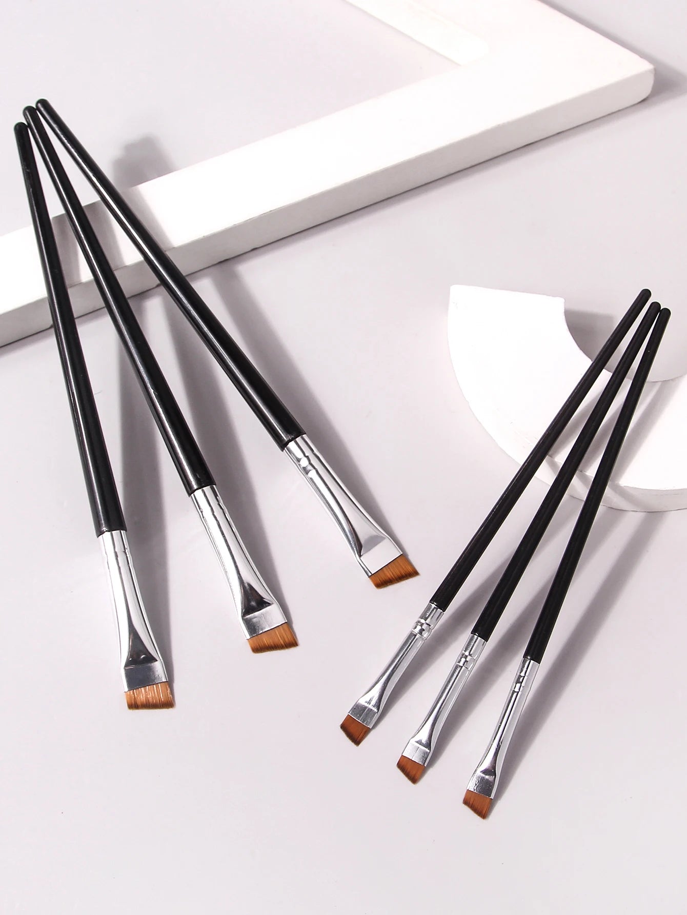 6 Pcs popular eye makeup brush high-end ultra-fine thin bevel brush eyeliner brush eyebrow dyeing beauty makeup tools Beauty World Shop