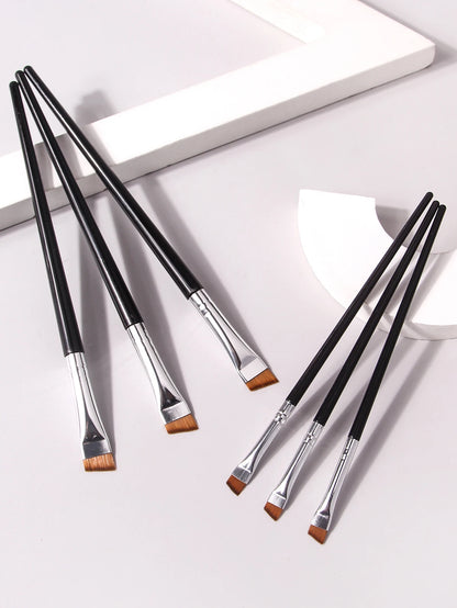 6 Pcs popular eye makeup brush high-end ultra-fine thin bevel brush eyeliner brush eyebrow dyeing beauty makeup tools Beauty World Shop