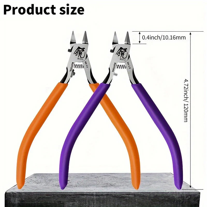 1pc Model Pliers CR-V Ultra-thin Single Blade Gundam Nipper Non-slip Grip Sprue Cutter for Plastic Model Cutting and Building Beauty World Shop
