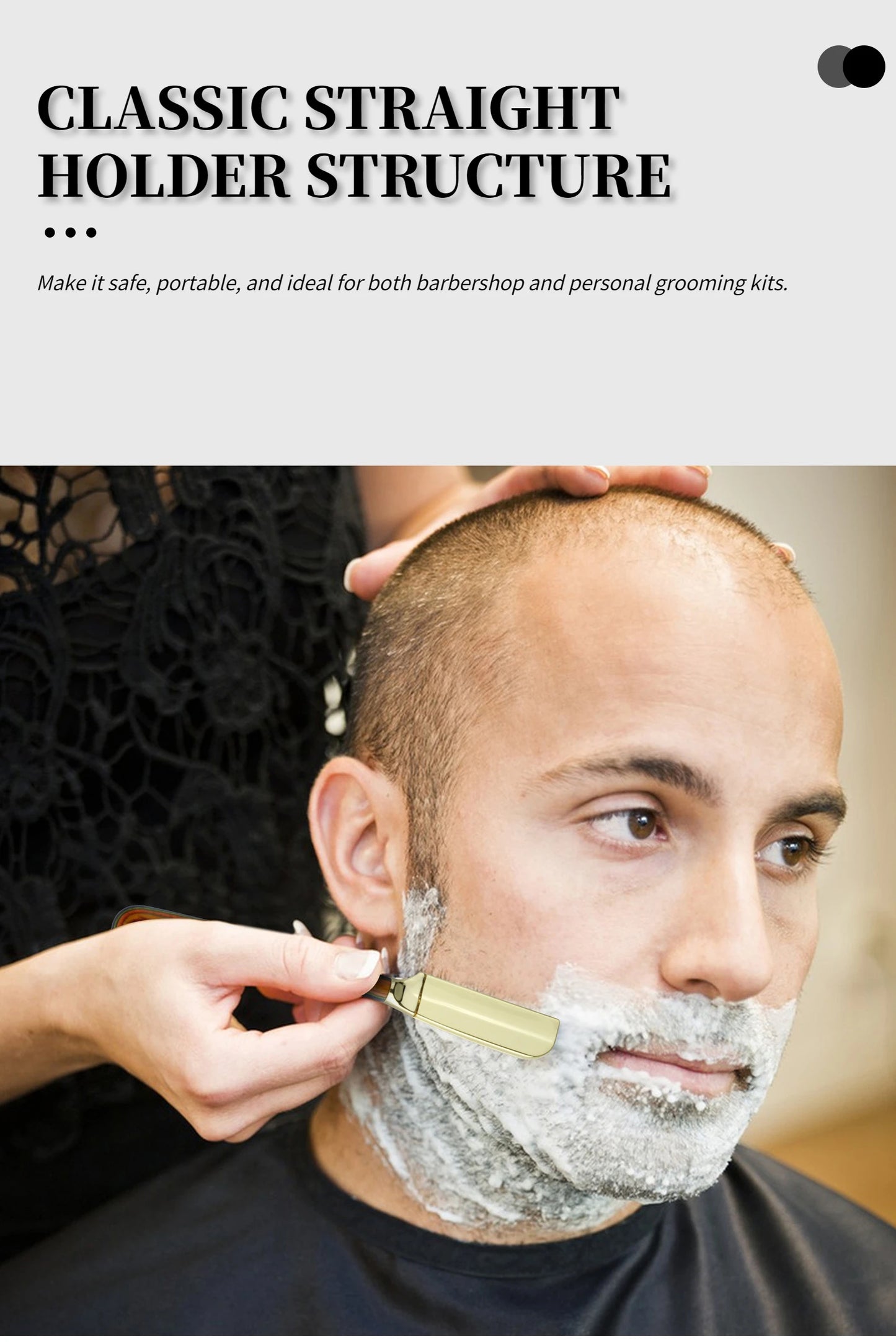 New Professional Baber Beard Straight Edge Shaving Razor Men Hair Removal Tools, Wooden Handle, Anti-Slip Grip for Home Shaving Beauty World Shop