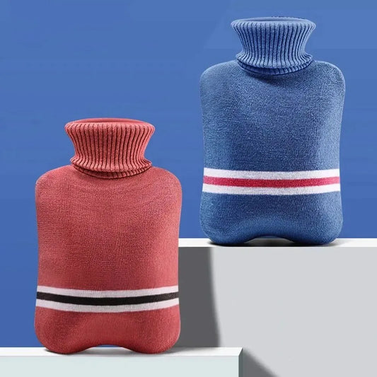 Hot Water Bottle with Knitted Cover Durable 1L/2L Hot Water Bag for Pain Relief Hot Cold Therapy Hand Feet Warmer Women Gifts Beauty World Shop