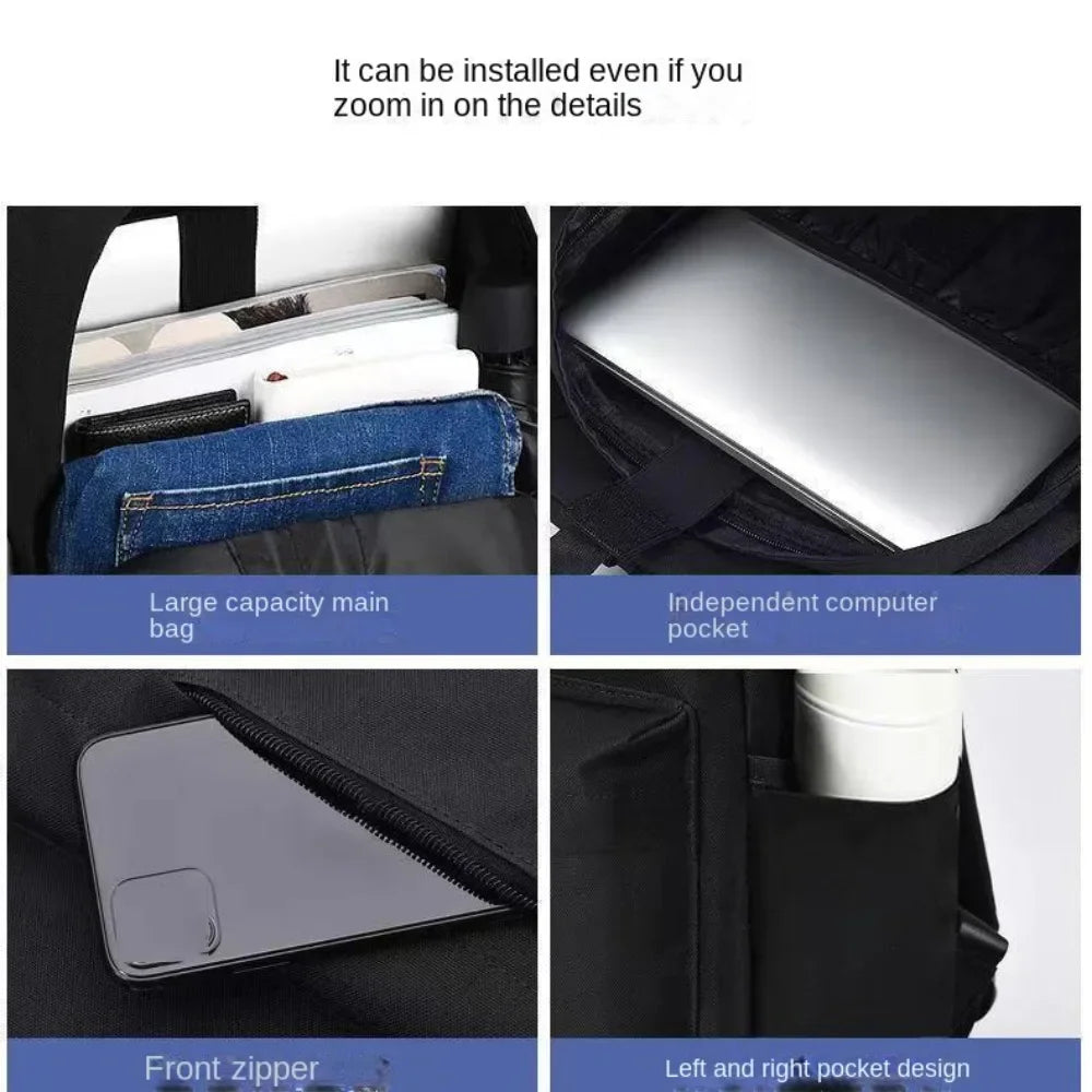 High Quality School Student Backpack Large Capacity Travel Bag Fashion Oxford Cloth Bag Trendy Computer Bag Backpack Washable Beauty World Shop