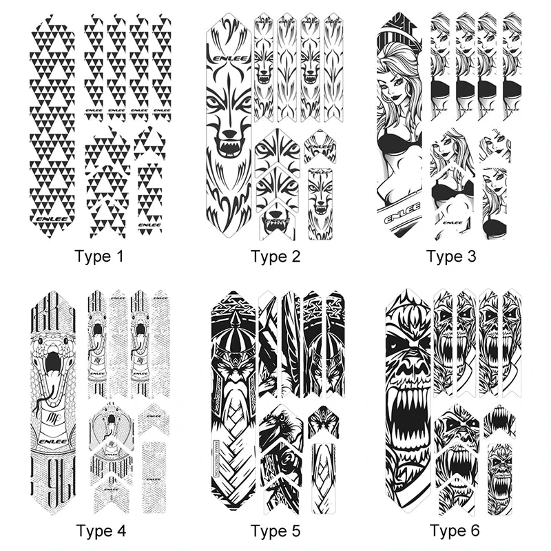 ENLEE The New Removeable Sticker Road Bicycle Paster Guard Cover 3D MTB Mountain Bike Scratch-Resistant Protect Frame Protector Beauty World Shop