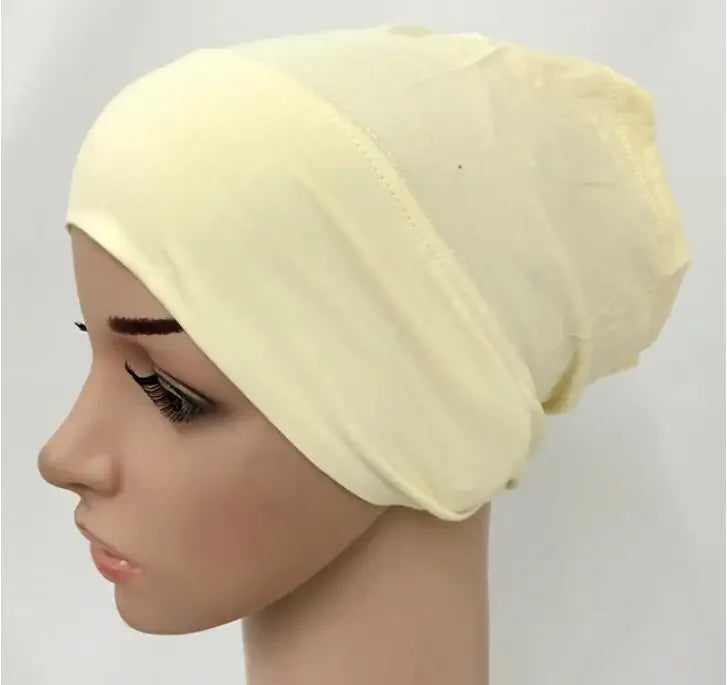2020 soft modal inner Hijab Caps Muslim stretch Turban cap Islamic Underscarf Bonnet hat female headband tube cap turbante mujer Beauty World Shop