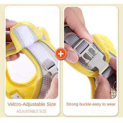 Cat Dog Harness Vest Chest Rope Set Reflective Breathable Adjustable Pet Harness for Small Medium Dogs Outdoor Walking Beauty World Shop