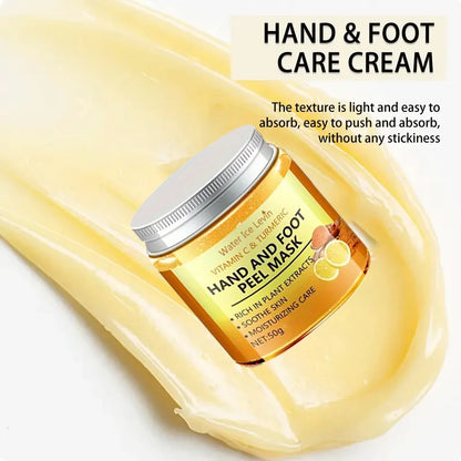 Vitamin c and turmeric hand wax mask for hands and feet, smoothing skin, gently cleansing hand mask, illuminating hand skin Beauty World Shop