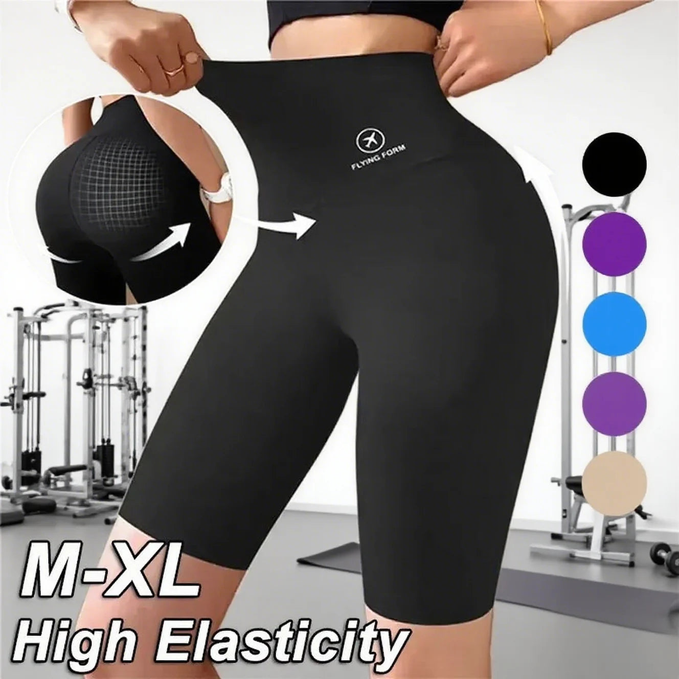 M-XL pantalones cortos deportivos para mujer, nuevos pantalones cortos para ciclismo, trotar, Fitness, cintura alta, Pues cortos Beauty World Shop