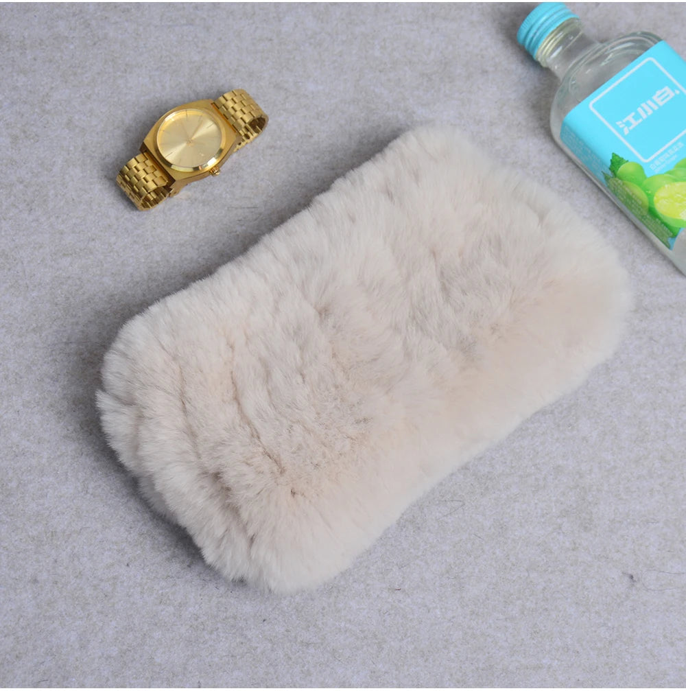 Women Handmade Stretch 100% Real Rabbit Fur Scarf Knit Genuine Rex Rabbit Fur Headbands Girls Natural Rabbit Fur Ring Scarves Beauty World Shop