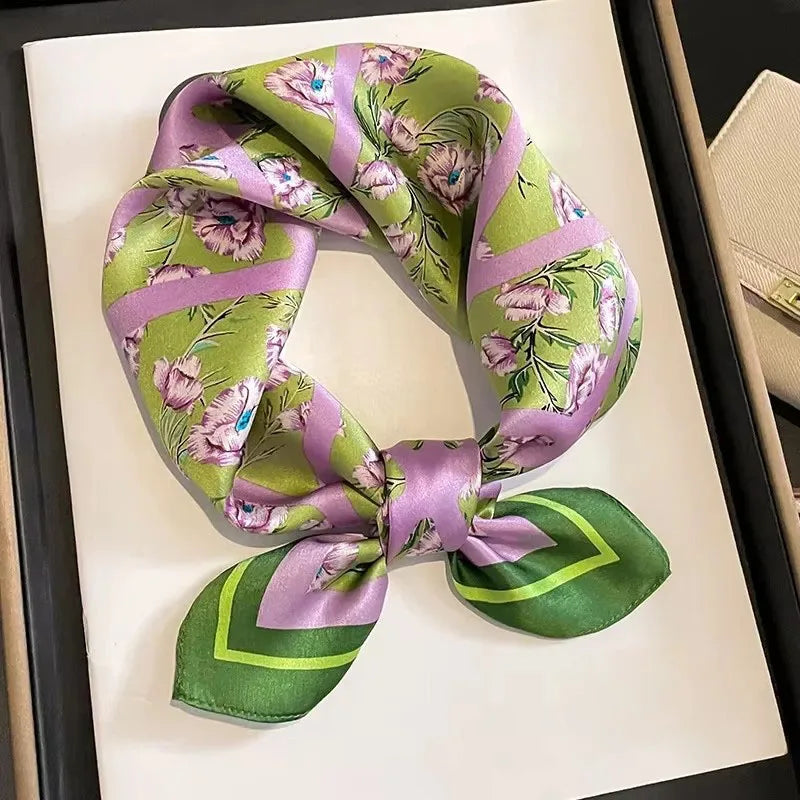 Scarf 100% Silk Bandana Women Square Scarves Wrap Kerchief Spring Fashion Luxury High Quality Headband Hijab Shawls 2026 Beauty World Shop