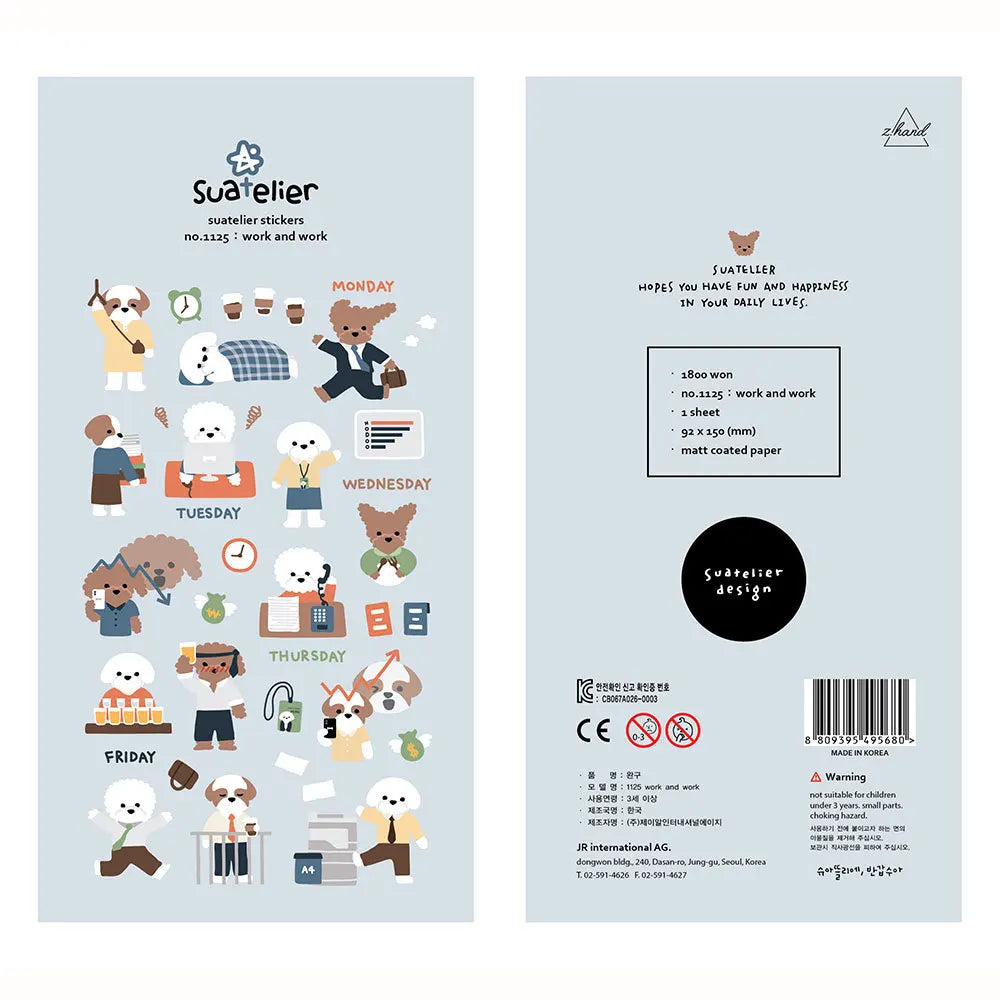 Korean Import Original Suatelier Collection Kawaii Daily Stickers Scrapbooking Diy Journal Stationery Sticker Deco Art Supplies Beauty World Shop