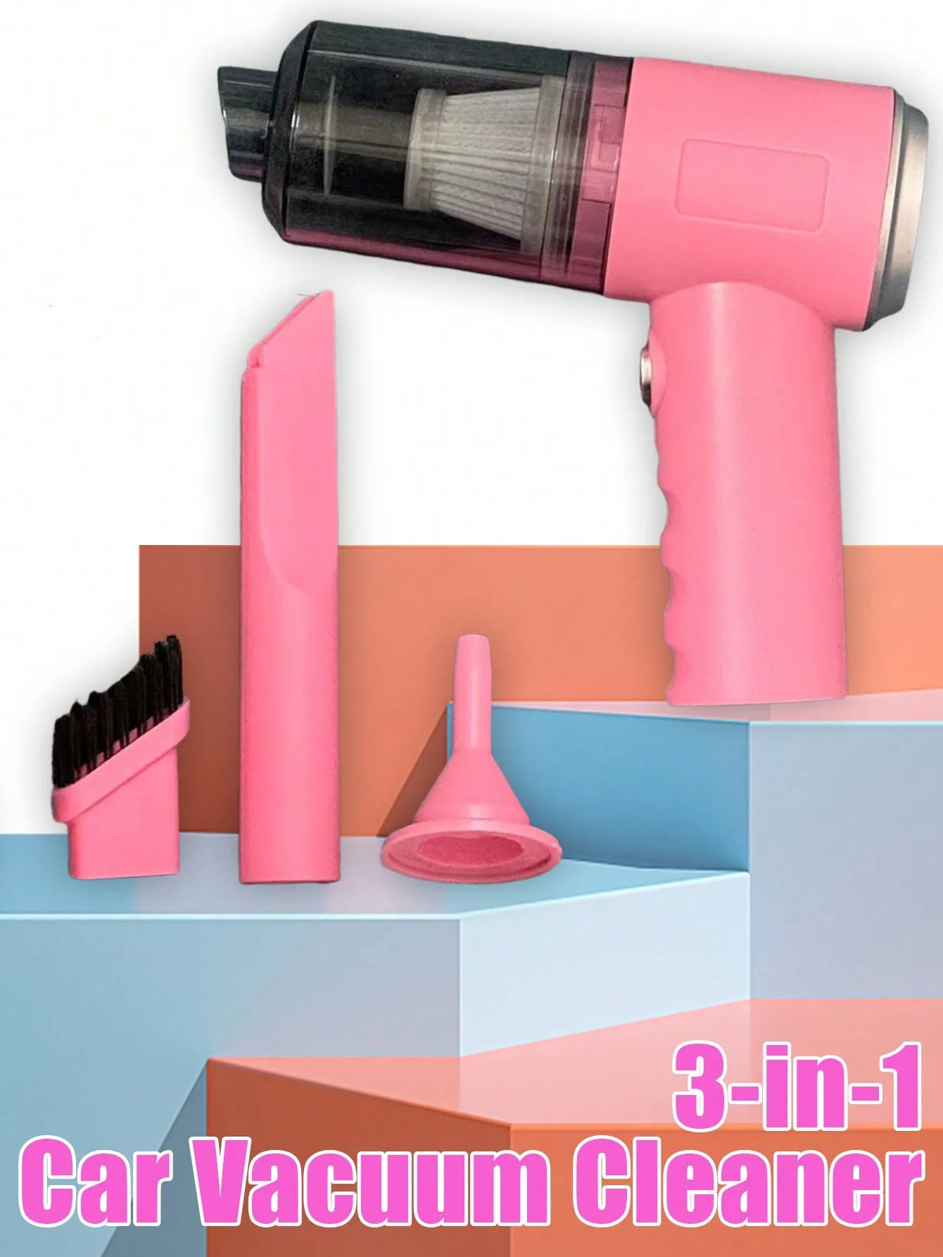3 In 1 Integrated Suction And Blowing Vacuum Combination Vacuum Cleaner USB Charging Small Car Household Vacuum Cleaner Beauty World Shop