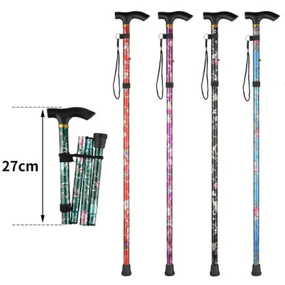 Outdoor Walking Sticks Hiking Camping Mountaineering Poles Telescopic Baton Trekking Poles Folding Cane Crutches Pole Unisex Beauty World Shop