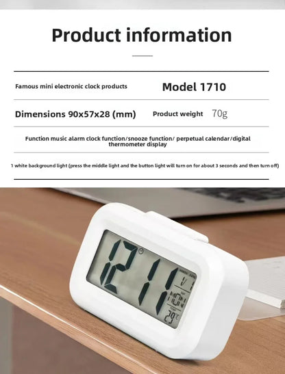 Digital Led Clock Household Bedside Battery Powered Multi-function Alarm Clock Desk Things for the Room Table Clocks Home Decor Beauty World Shop