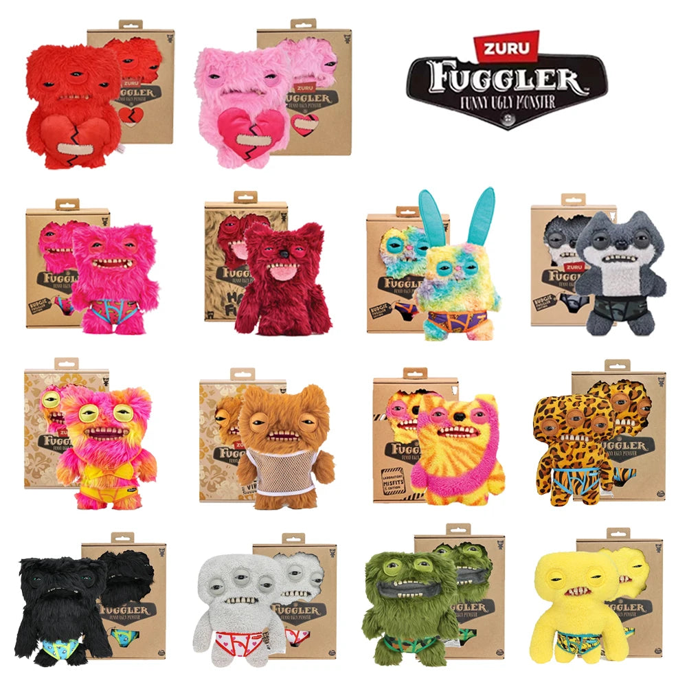 23CM Fuggler Hairy Fuggs Love Ugly Monster Plushies Toys Alien Kawaii Stuffed Animal Funny Vacay Vibes Underwear Series Dolls Beauty World Shop