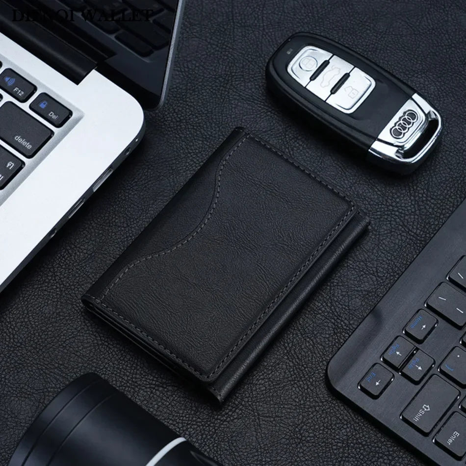 Men Magsafe Card Holder Unisex PU Leather Magnetic Cardholder Card Bag Wallet for Apple for Phone 16 15 14 13 12 Pro Max Mini Beauty World Shop