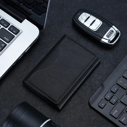 Men Magsafe Card Holder Unisex PU Leather Magnetic Cardholder Card Bag Wallet for Apple for Phone 16 15 14 13 12 Pro Max Mini Beauty World Shop