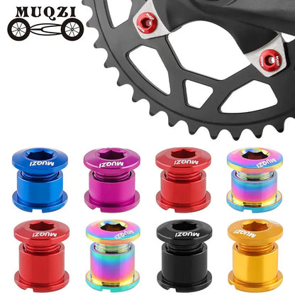 MUQZI 4/5PCS Chainring Bolts Single Double Chainring Screws Mountain Road MTB Bike Crank Bolts 6.5/8.5mm Beauty World Shop