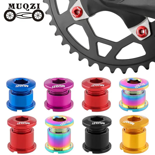 MUQZI 4/5PCS Chainring Bolts Single Double Chainring Screws Mountain Road MTB Bike Crank Bolts 6.5/8.5mm Beauty World Shop