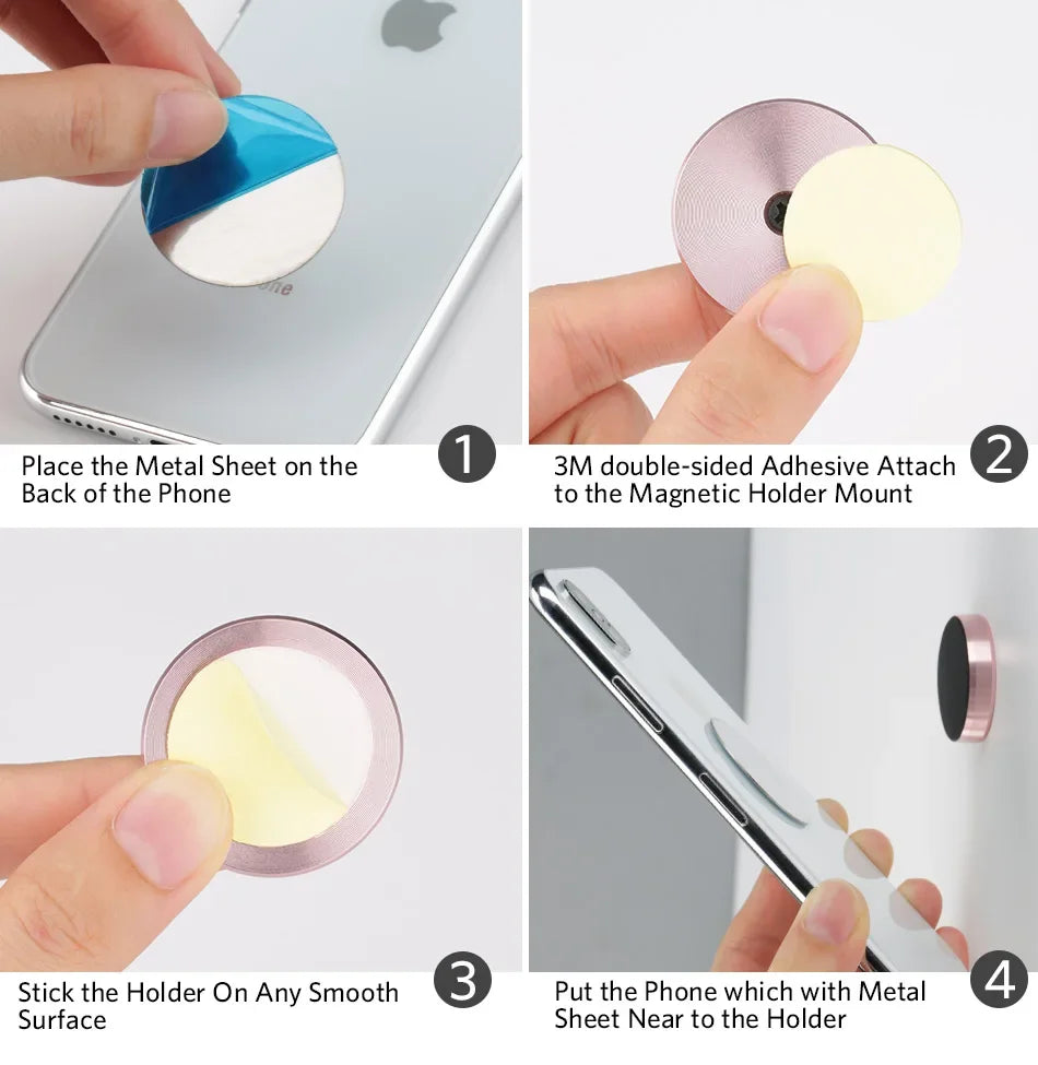Magnetic Car Phone Holder Universal Car Phone Stand for iPhone Xiaomi Huawei Samsung Dashboard Wall Mounted Car Magnet Sticker Beauty World Shop