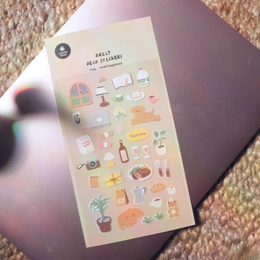 Korean Import Suatelier Travel Home Life Study Friend Stickers Scrapbooking Diy Journaling Diary Stationery Sticker School Gift Beauty World Shop