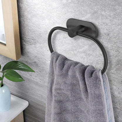 Bathroom Towel Ring Hook Hardware Accessories Storage Holder 304 Stainless Steel Hand Towel Holder Modern Round Towel Hanger Beauty World Shop