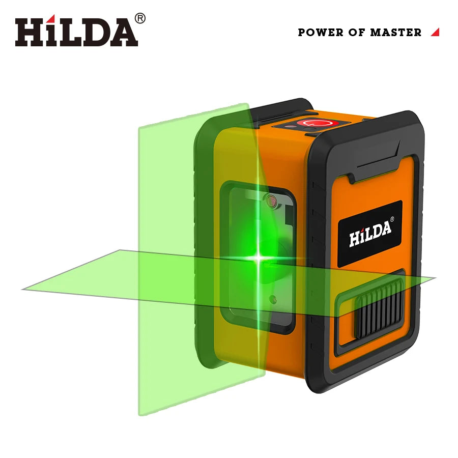 HILDA Laser Level Meter 2-Line Cross Green Level Laser Horizontal & Vertical Nivel Laser Self-Leveling лазерный уровень Men Gift Beauty World Shop