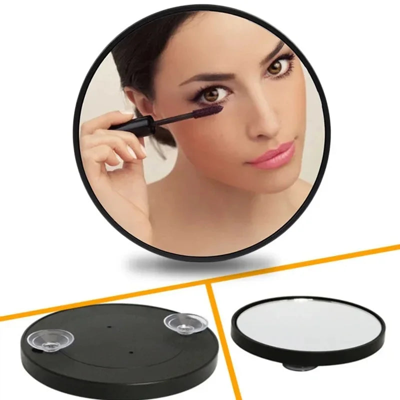 5X/10X/15X Magnifying Mirror with Suction Cup Round Cosmetics Makeup Mirror Shaving Bedroom Compact Magnification Vanity Mirrors Beauty World Shop