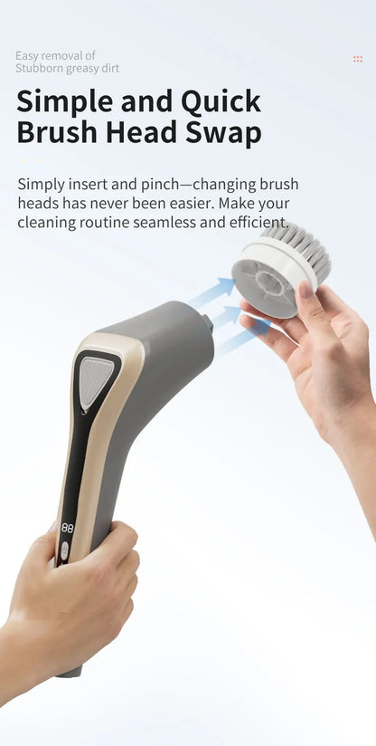 Electric Cleaning Brush Cordless Handheld Shower Scrubber Spin Cleaner Multifunctional Cleaner with 7PCS Heads Bathroom Kitchen