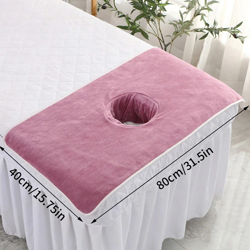 40*80cm Thickened Beauty SPA Massage Table Planking Face Towel With Hole Bed Bandana Beauty World Shop