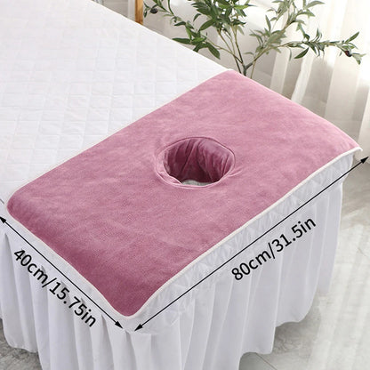40*80cm Thickened Beauty SPA Massage Table Planking Face Towel With Hole Bed Bandana Beauty World Shop