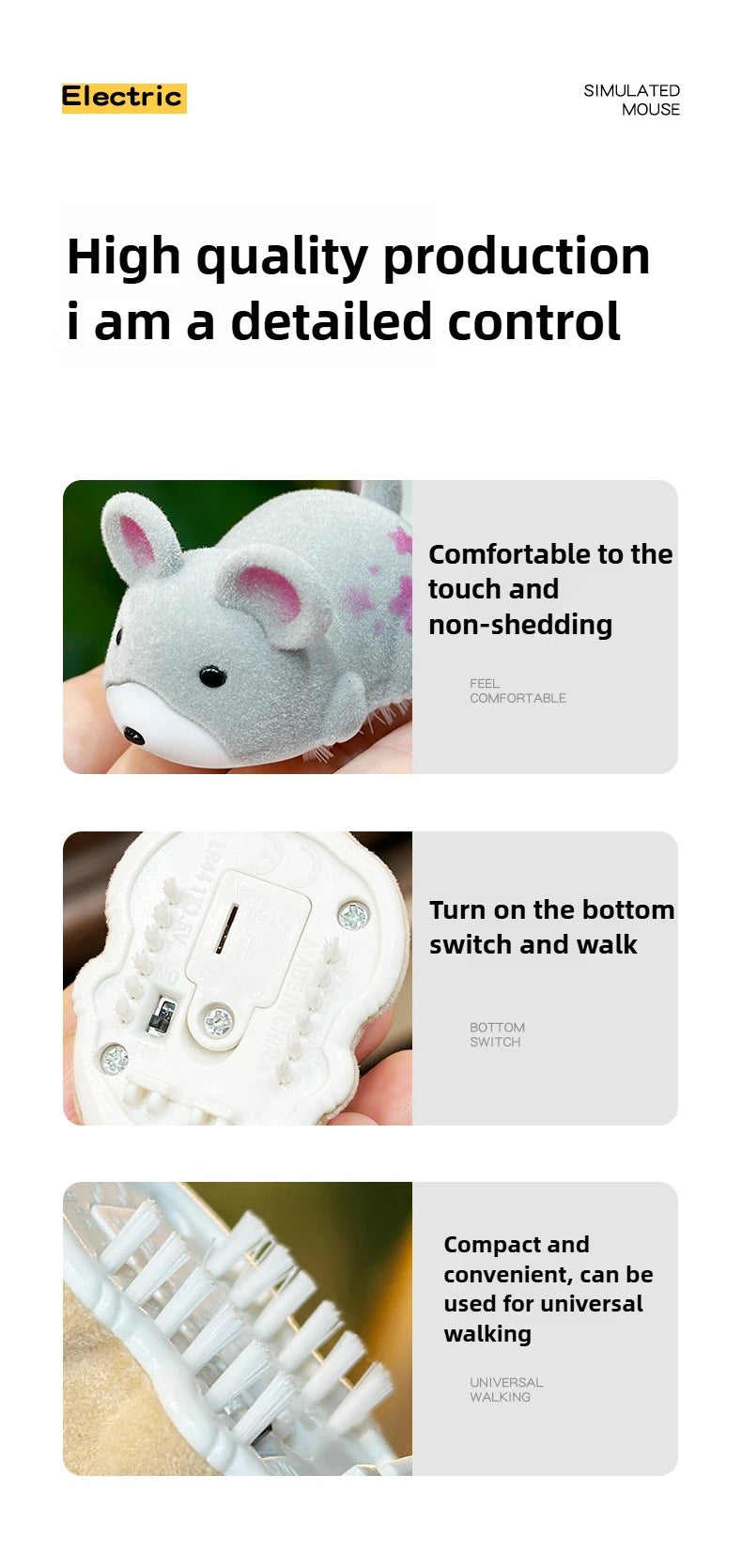 Cat Toys Intelligent Simulation Electric Hamster Cat Self Hi Soothing Tool Teasing Cute Hamster Appearance Attracts Pet Supplies Beauty World Shop