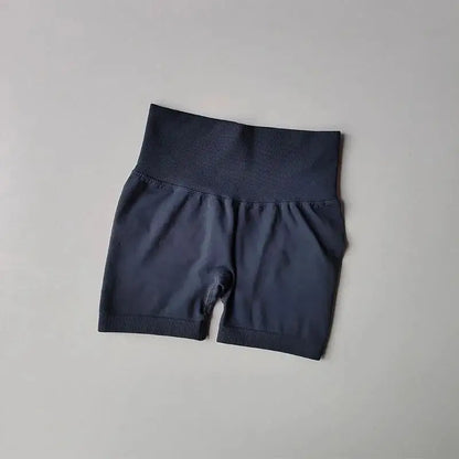 women's high-waisted hip-enhancing sport shorts, with waist shaping, slimming effect, quick-drying hip, three-point fit leggings Beauty World Shop