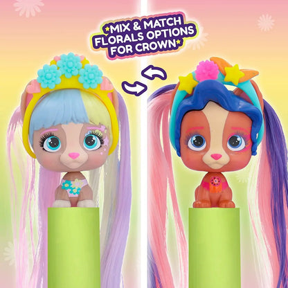 I Love Vip Pets Hairdressing Doll Pet Dog Poodle Surprise Mystery Blind Box Mousse Bottle Braided Hair Female Girls Kid Toy Gift Beauty World Shop
