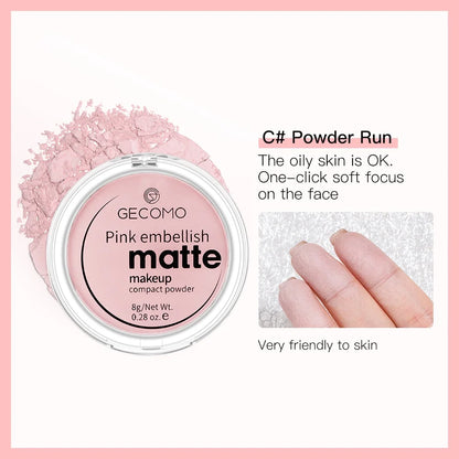 GECOMO Mattifying Compact Powder 12H Long Last Oil Control Silky Matt Makeup Setting Powder Translucent For All Skin Tones Beauty World Shop