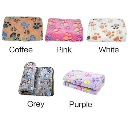 Soft Fluffy High Quality Pet Blanket Cute Cartoon Pattern Pet Mat Warm and Comfortable Blanket for Cat Dogs Mat