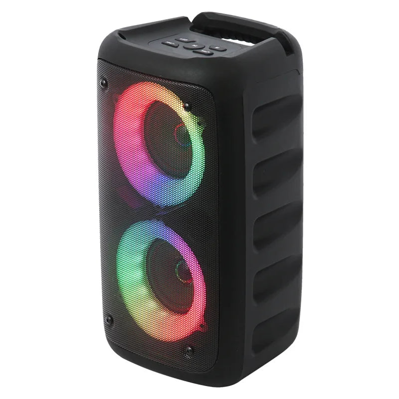 Karaoke Radio FM Bluetooth Speaker Portable Wireless With Microphone Lamp Machine Caixa De Som Sound Box Music Subwoofer LED TWS