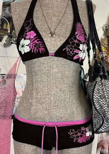 Spring and Summer Fashion Trend: Y2K Sexy Bikini - Ins European and American Niche Design, Figure-Hugging Swimsuit Set Beauty World Shop
