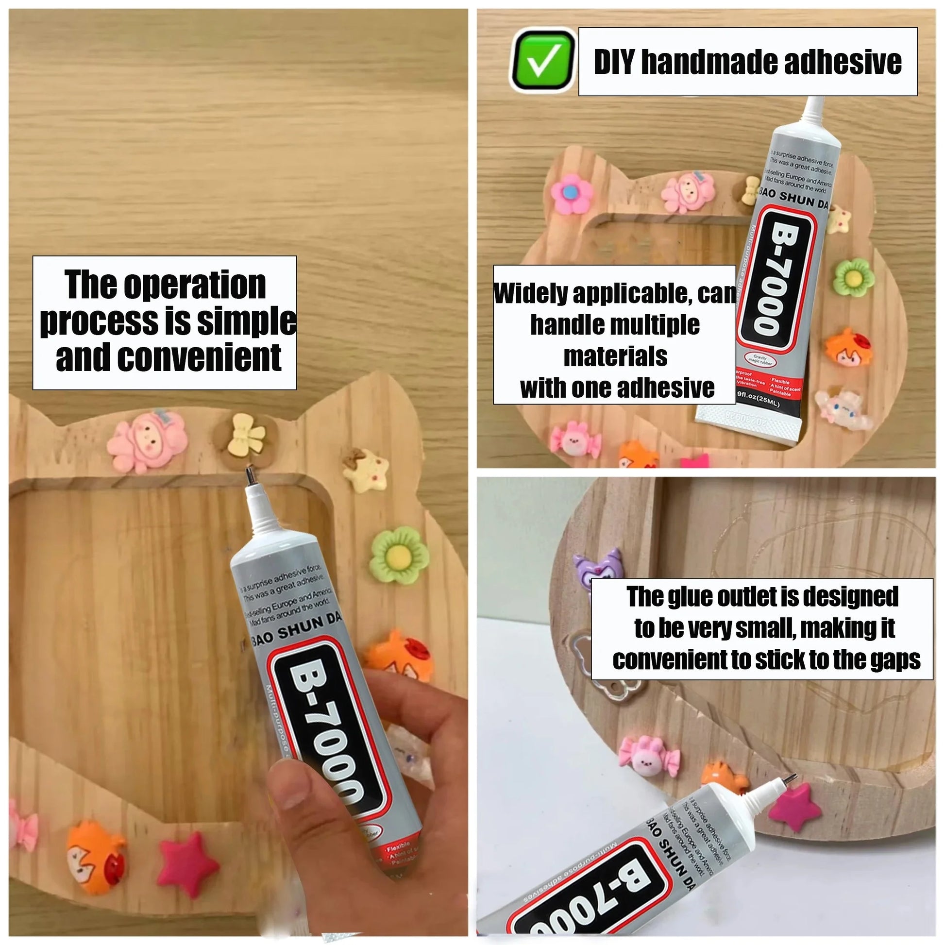 B7000 Glue Multi Purpose Adhesive Strong Clear Glue For Phone Screen Repair Jewelry Making DIY Crafts Metal Glass Plastic Wood Beauty World Shop