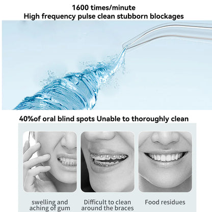 Oral Irrigator 3 Cleaning Modes Portable Rechargeable Waterproof  IP65 Dental Water FlosserTeeth Whitening Jet Floss 200ML Beauty World Shop