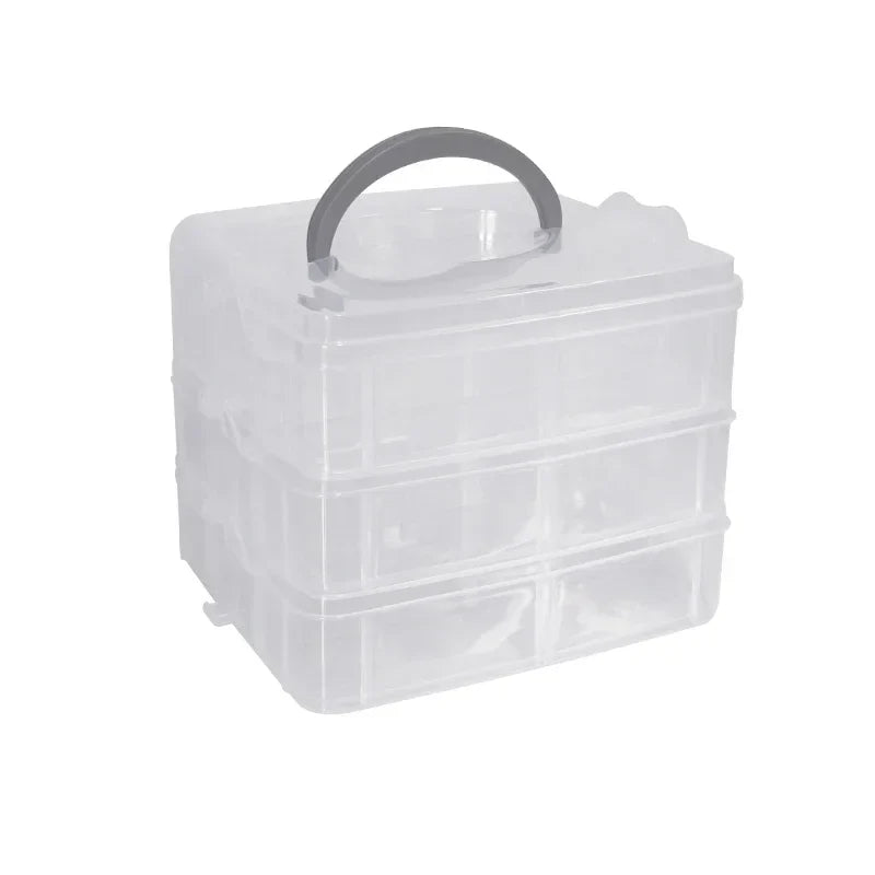 5 pcs Transparent Lockable Box Small Object Storage Box Fishing Gear Accessories Box Plastic Material Beauty Trend Shop