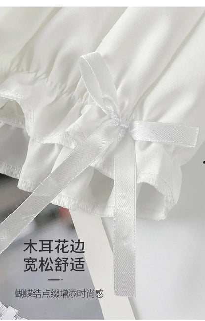 Women Lace Short Panties Imitation Silk Ruffle Bloomers Anti Exposure Safety Pants Lolita Satin Knickers Shorts Dress Pettipant Beauty World Shop