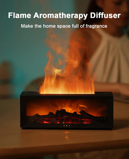 Air Humidifier Essential Oils Humidifiers Home Aroma Humidifier Flame Automatic Fragrance Diffuser With LED Light Remote Control Beauty World Shop