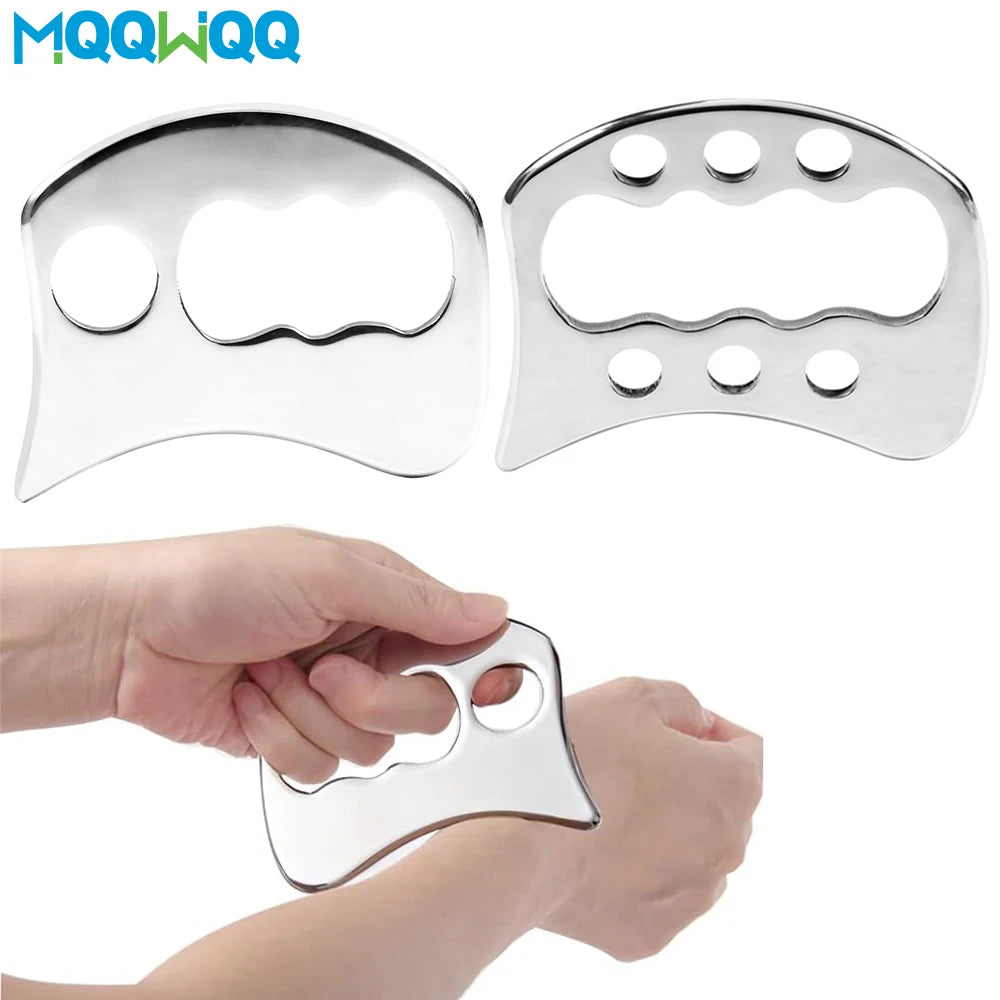Stainless Steel Gua Sha Scraping Massage Tool IASTM Tool for Back, Legs, Arms Scraper, Anti-cellulite, Muscle Massage Relaxation Beauty World Shop