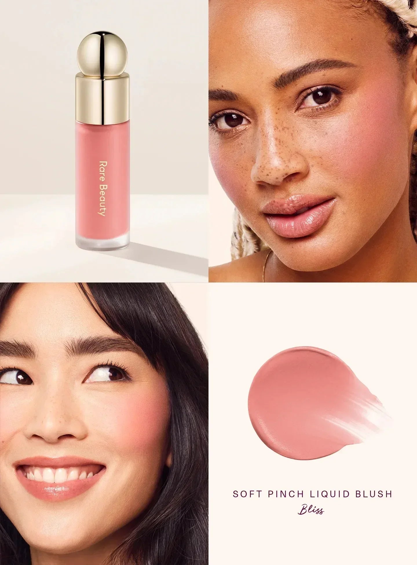 Rare Beauty Happy Hope Grace Faith Liquid Blusher Lasting Blusher Highlight Contouring Bronzer Liquid Lipstick Gloss Cosmetics Beauty Fashion