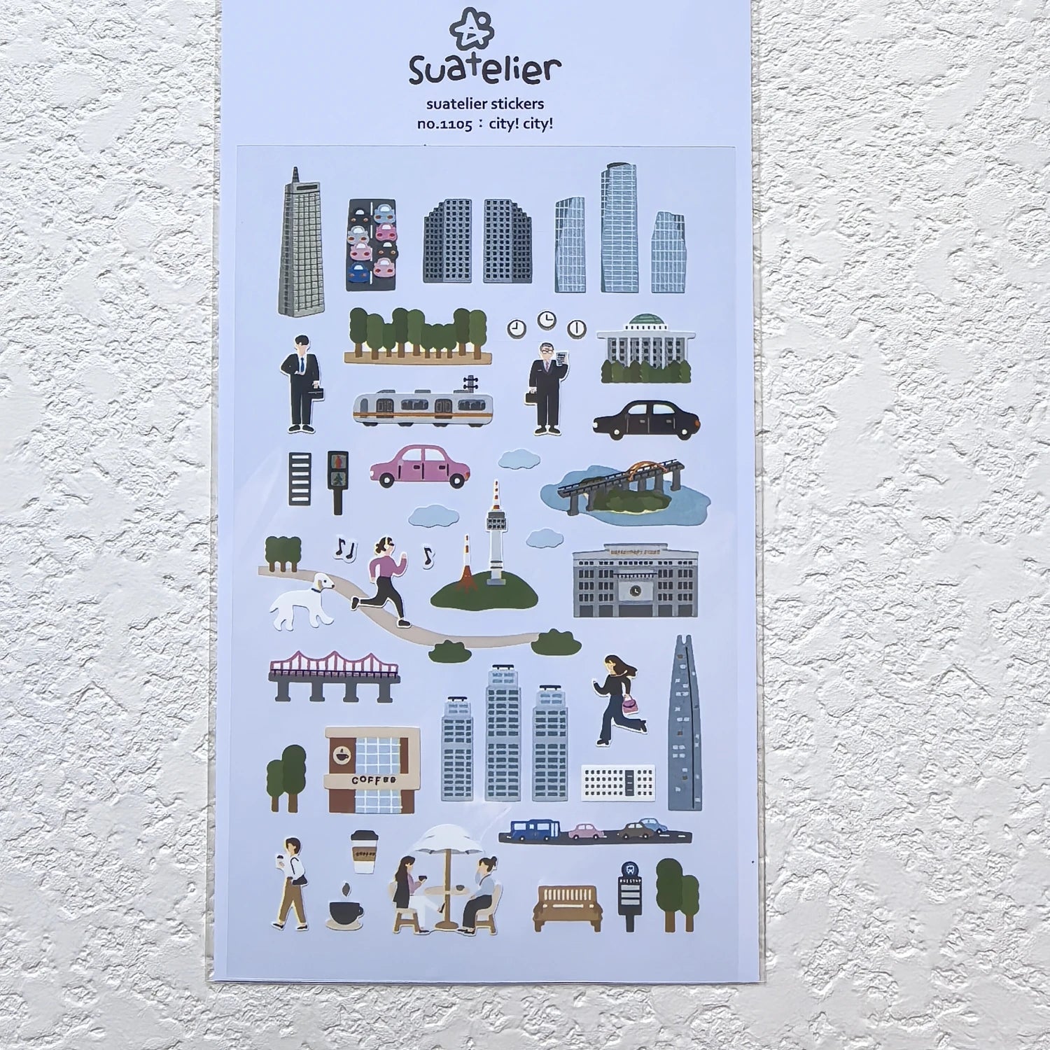 Korean Import Suatelier Travel Home Life Study Friend Stickers Scrapbooking Diy Journaling Diary Stationery Sticker School Gift Beauty World Shop