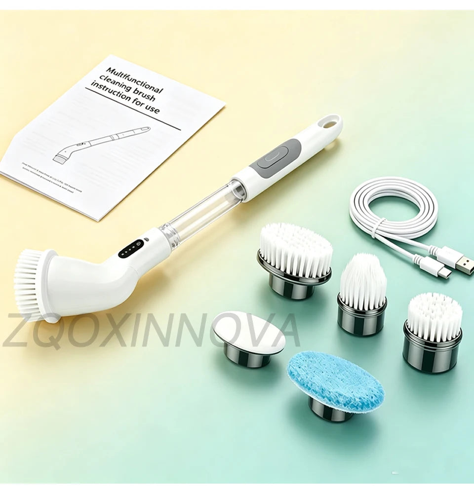 Cordless Multipurpose Cleaning Brush Household Electric Spin Scrubber Kitchen Gadget Hair Brush Bathroom Toilet Mop for Home Cle Beauty World Shop