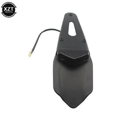 Motorcycle Universal 12V LED Taillight Brake Lamp With Rear Fender License Plate Bracket Holder for Enduro Off-Road Bike Beauty World Shop