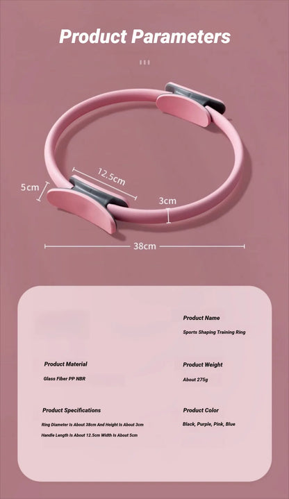 Yoga Fitness Ring Circle Pilates Women Girl Exercise Home Resistance Elasticity Workout Pelvic Floor Muscle Postpartum Training Beauty World Shop