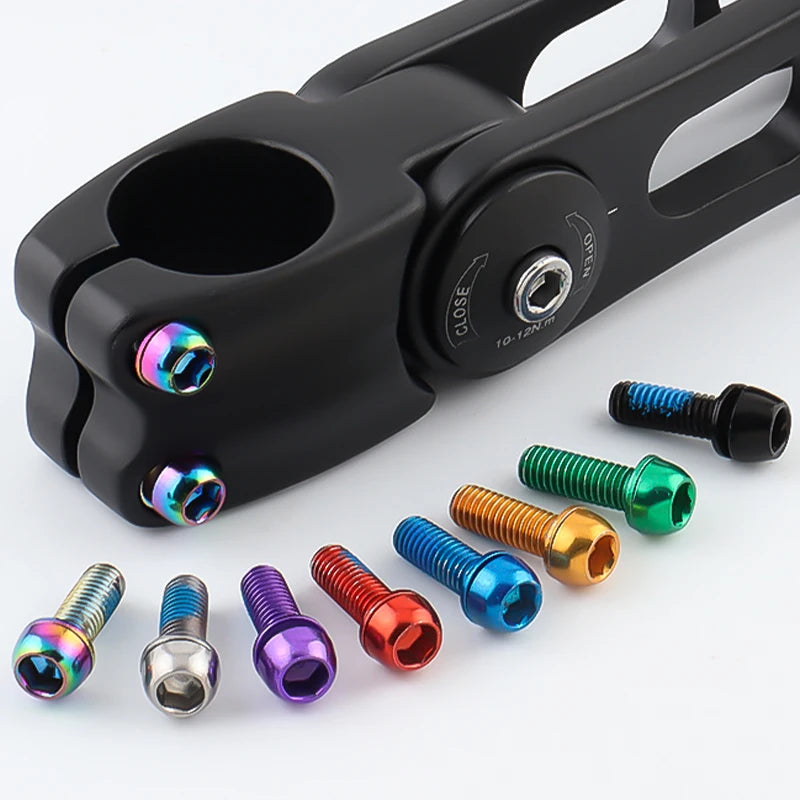 MUQZI 6pcs M6x17mm Disc Brake Caliper Bolts Bike Stem Bolt MTB Crank Arm Screw With Washer Bicycle Parts Beauty World Shop